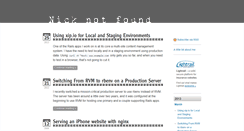 Desktop Screenshot of nicknotfound.com